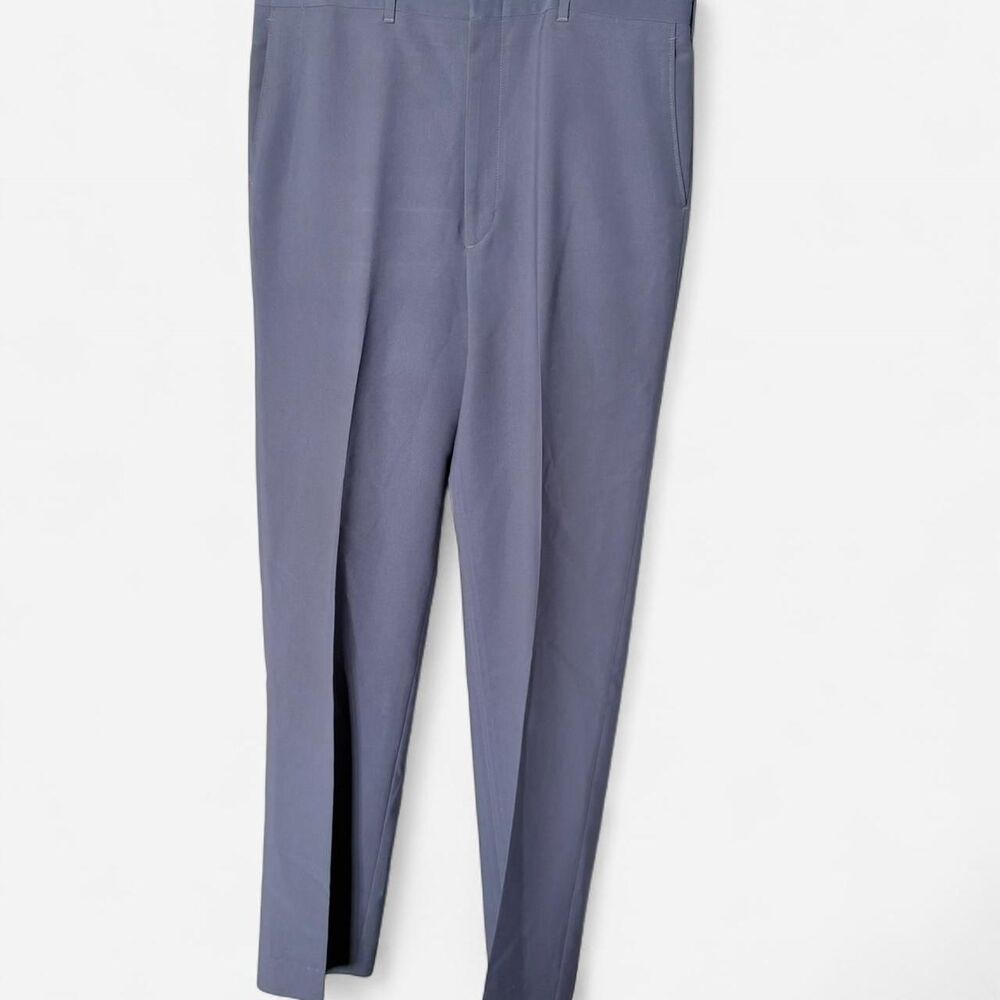Vintage Haggar Men's Grey and Blue Trousers